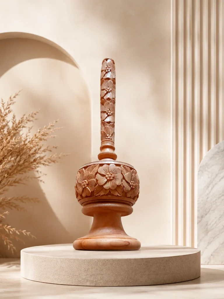 خودکار و پایه خودکار چوبی منبتکاری شده با چوب گلابی